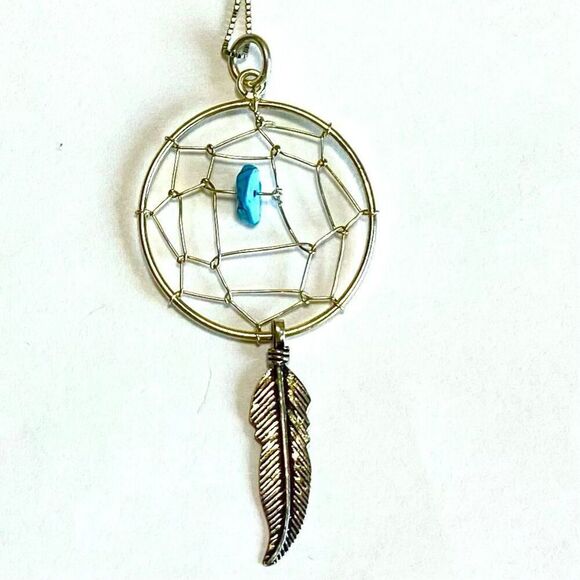 XF# Southwestern Style Sterling 925 Silver Necklace - Picture 1 of 7